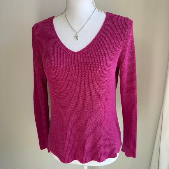 Eileen Fisher pink V-neck sweater‎ women's size PP (0-2) - Picture 1 of 6